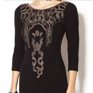 Free People embellished bodycon sweater dress
